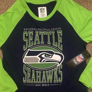 Seattle Seahawks Shirt Youth NFL On Field Apparel Tee Long Sleeve